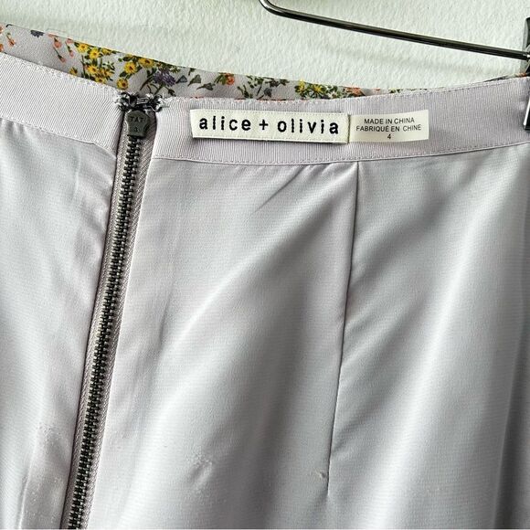 Alice + Olivia Light Gray Midi Skirt - Picture 9 of 11